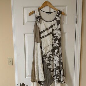 Cassis collection ...Floral Patchwork High Low Dress